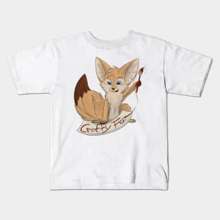 Crafty Fennec Fox Kids T-Shirt